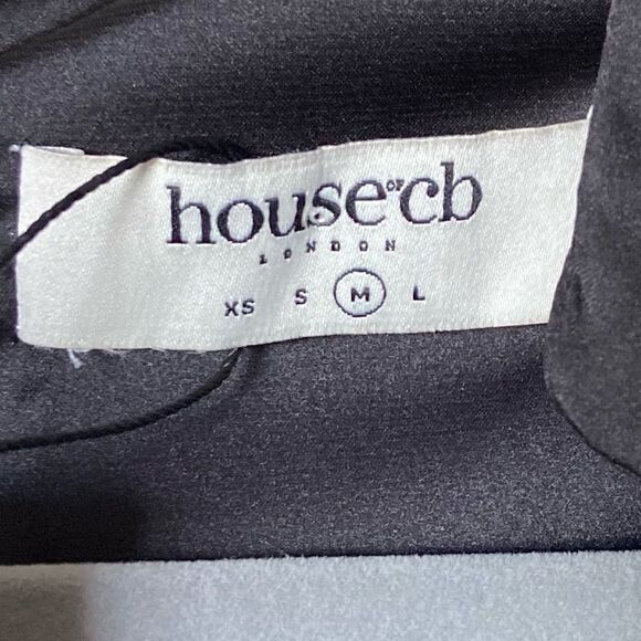 NWT House of CB Nelinha Gathered Tux Mini Black Dress Size M - Picture 9 of 10